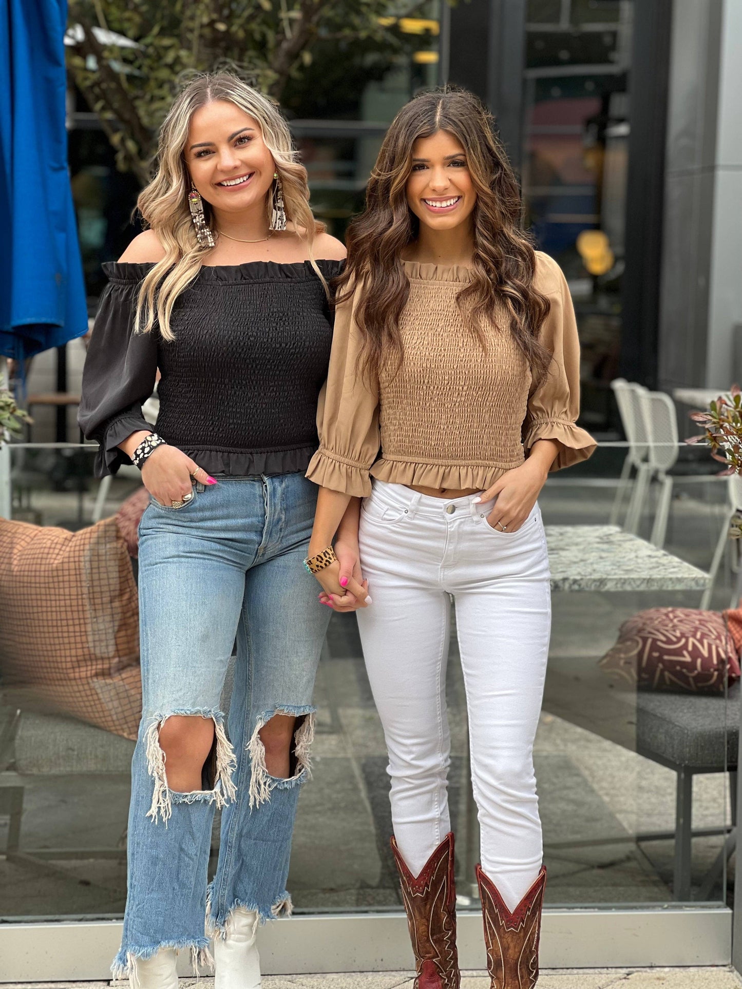 Limitless Too Stretch Contemporary Top in Tan