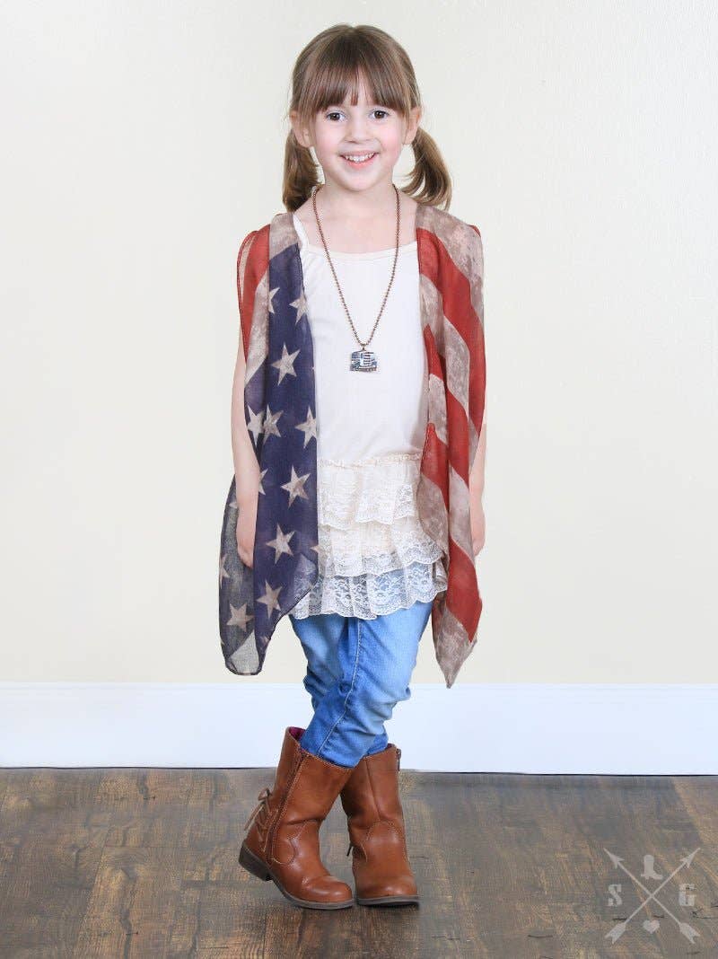 Girls' Vintage Stars & Stripes Vest