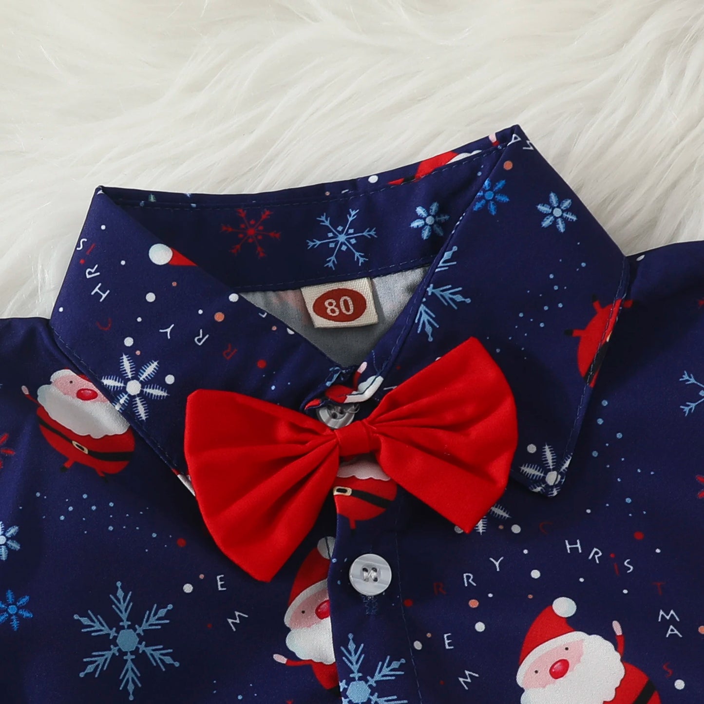 Bowtie Santa Baby Toddler Christmas Outfit