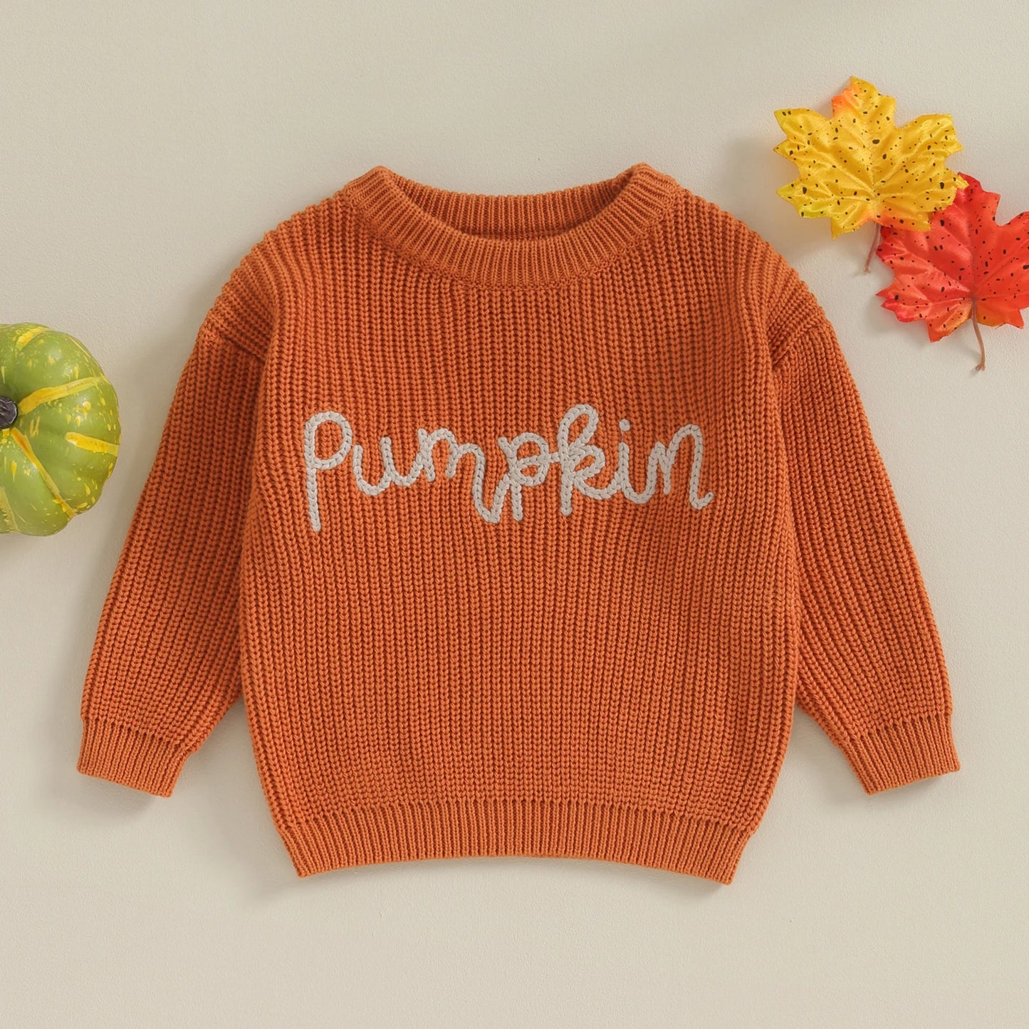 Baby/Toddler Pumpkin Knit Sweater