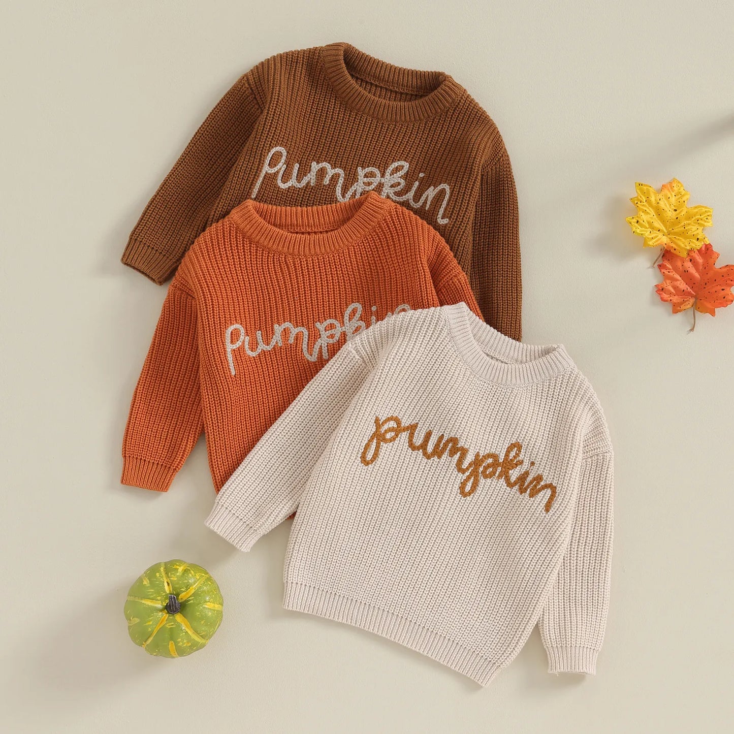 Baby/Toddler Pumpkin Knit Sweater