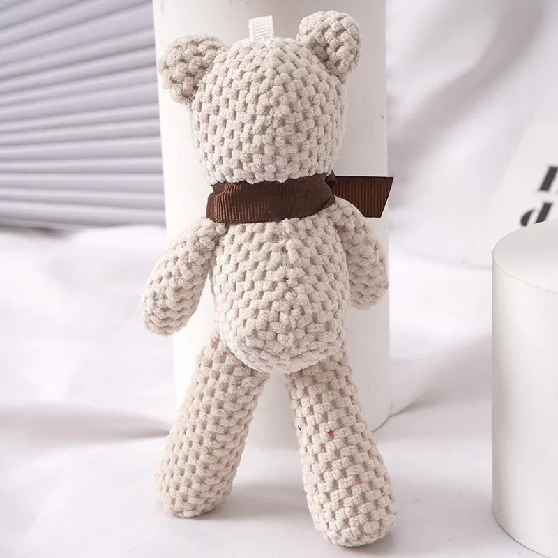 Heirloom Knit Teddy Bear Plush – Mini Cotton Snuggle Bear