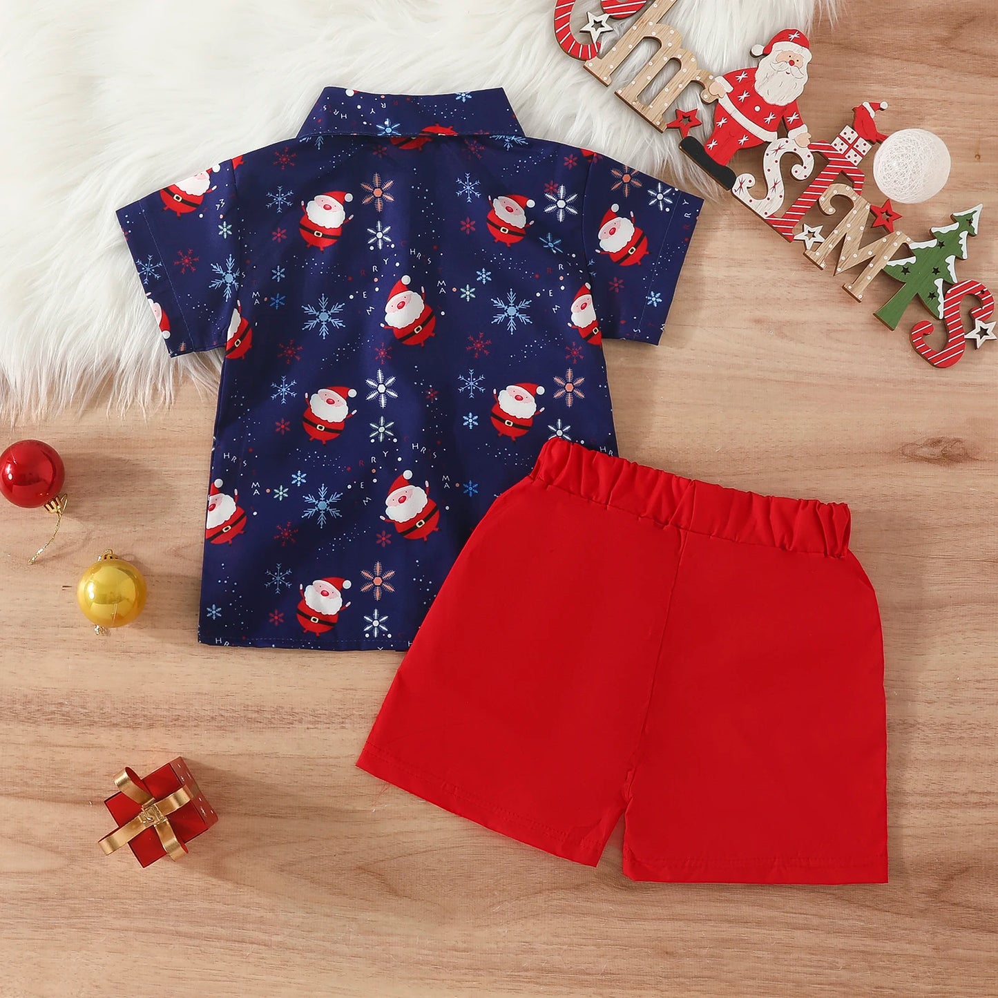 Bowtie Santa Baby Toddler Christmas Outfit