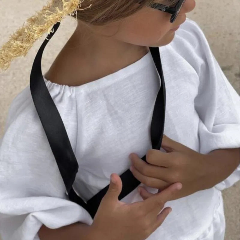 Girls' Breezy Cotton-Linen Two-Piece Set