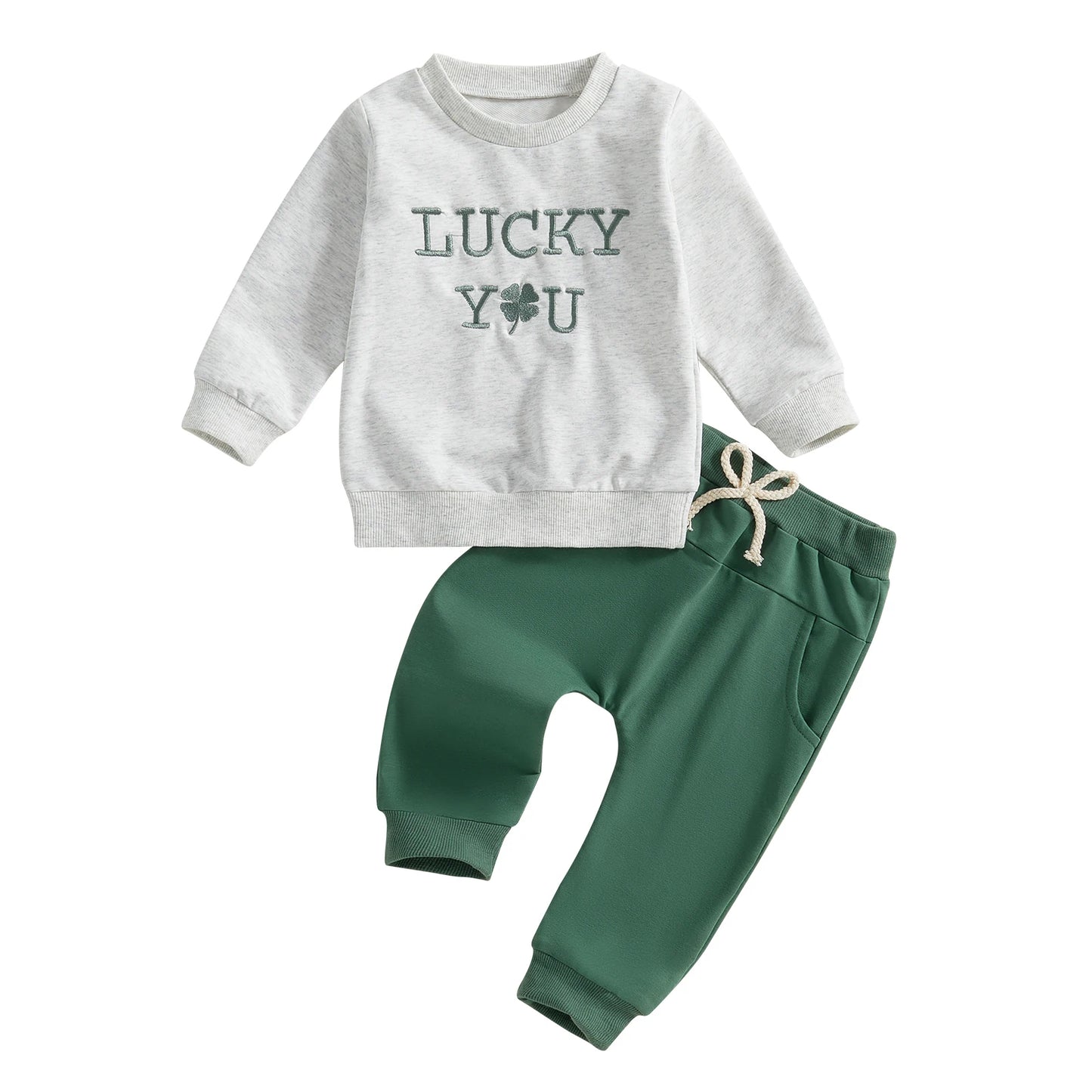 🍀 Lucky You Two-Piece Toddler Set – Cozy St. Patrick’s Day Outfit