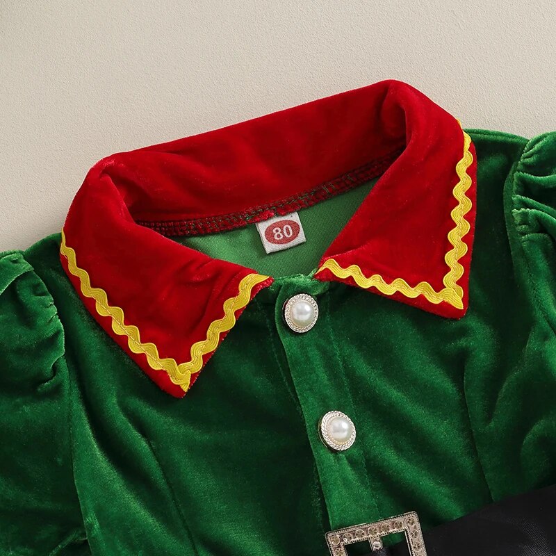 Christmas Elf Dress Toddler Girls 4pcs