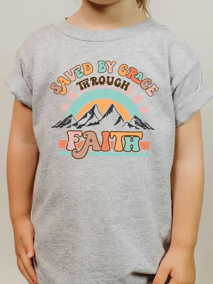 Saved By Grace Kids Graphic Cotton Tee - Limited