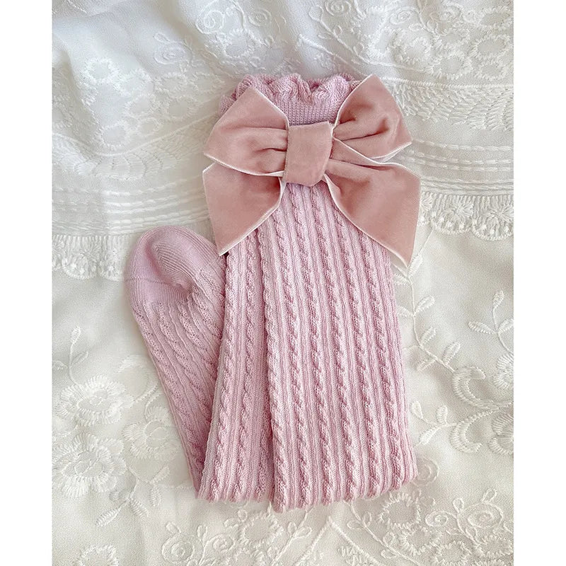 Toddler Knee Socks with Bow