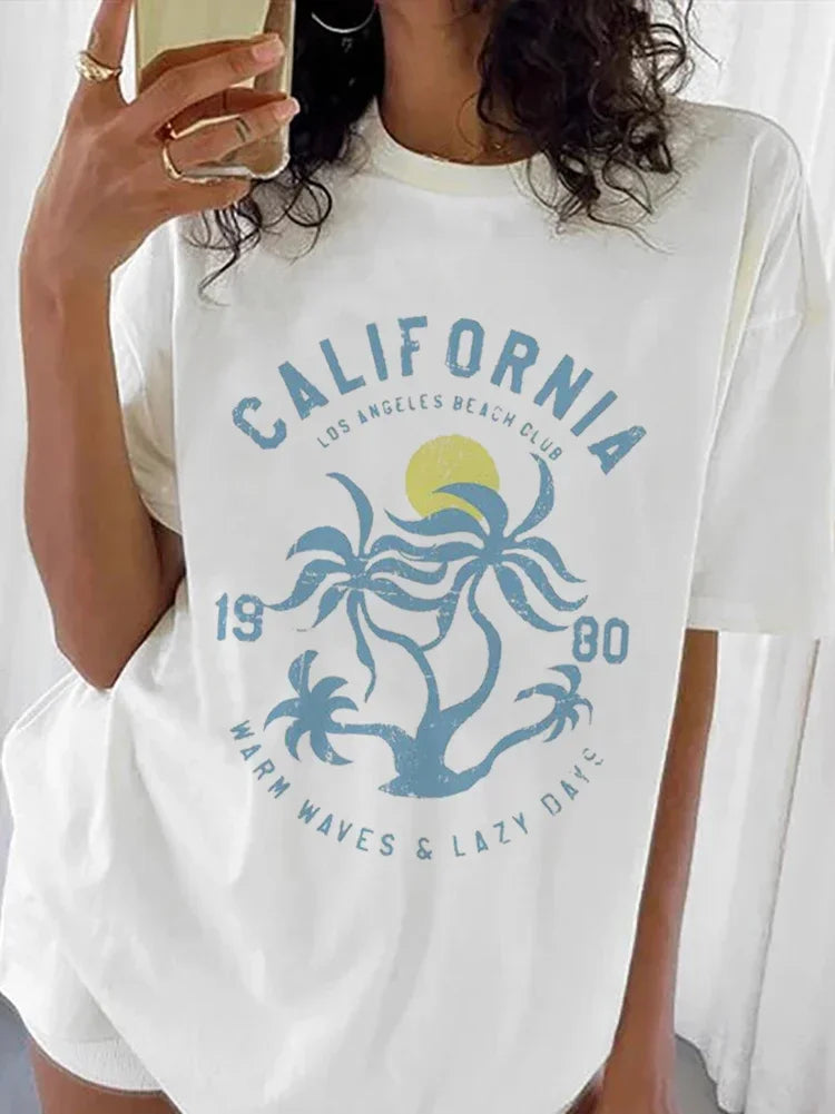 California Summer Palm Trees Women's Tee