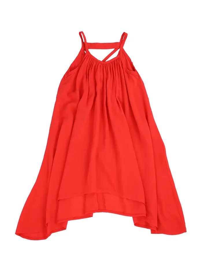 Asymmetric Swim Cover-Up Dress for Toddlers & Girls