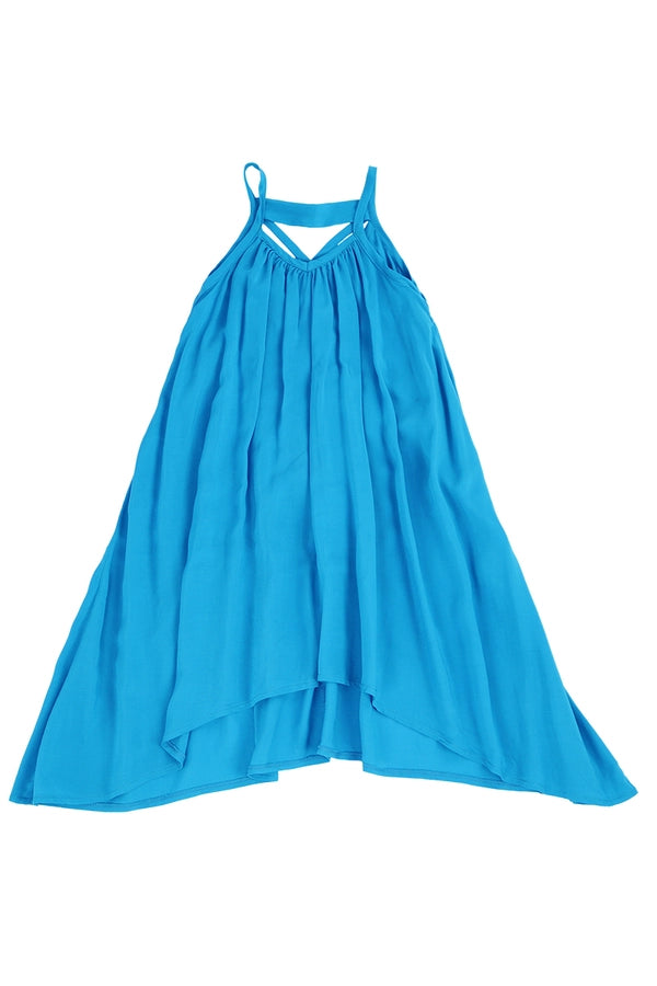 Asymmetric Swim Cover-Up Dress for Toddlers & Girls