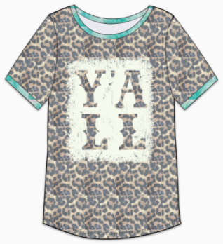 Y’all Leopard Graphic Tee