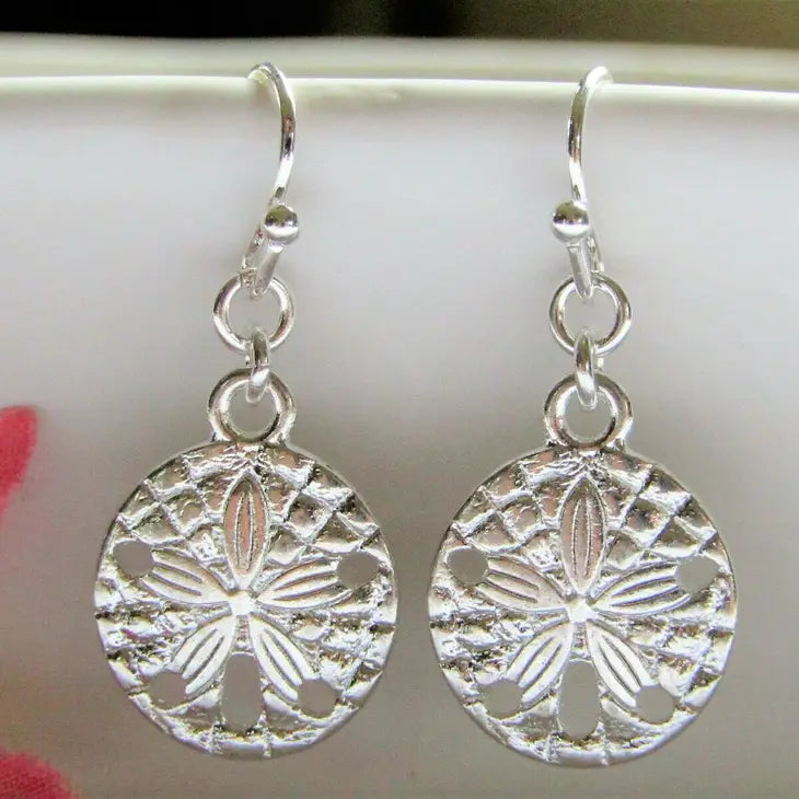 Sterling Silver Sand Dollar Earrings