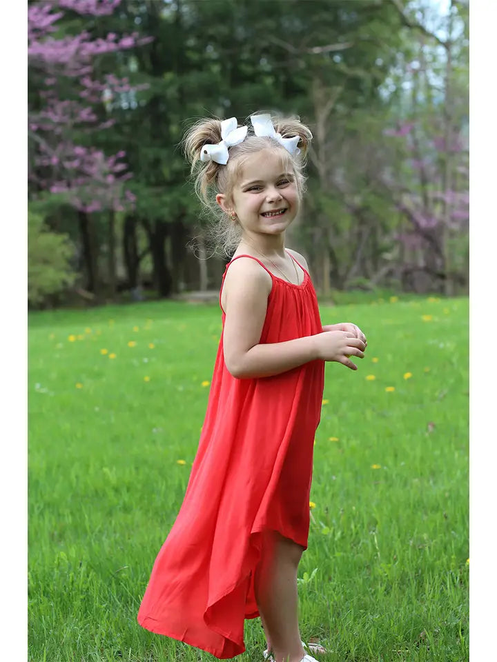 Asymmetric Swim Cover-Up Dress for Toddlers & Girls