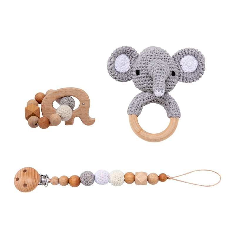 3-Piece Crochet Teether Set