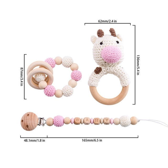 3-Piece Crochet Teether Set