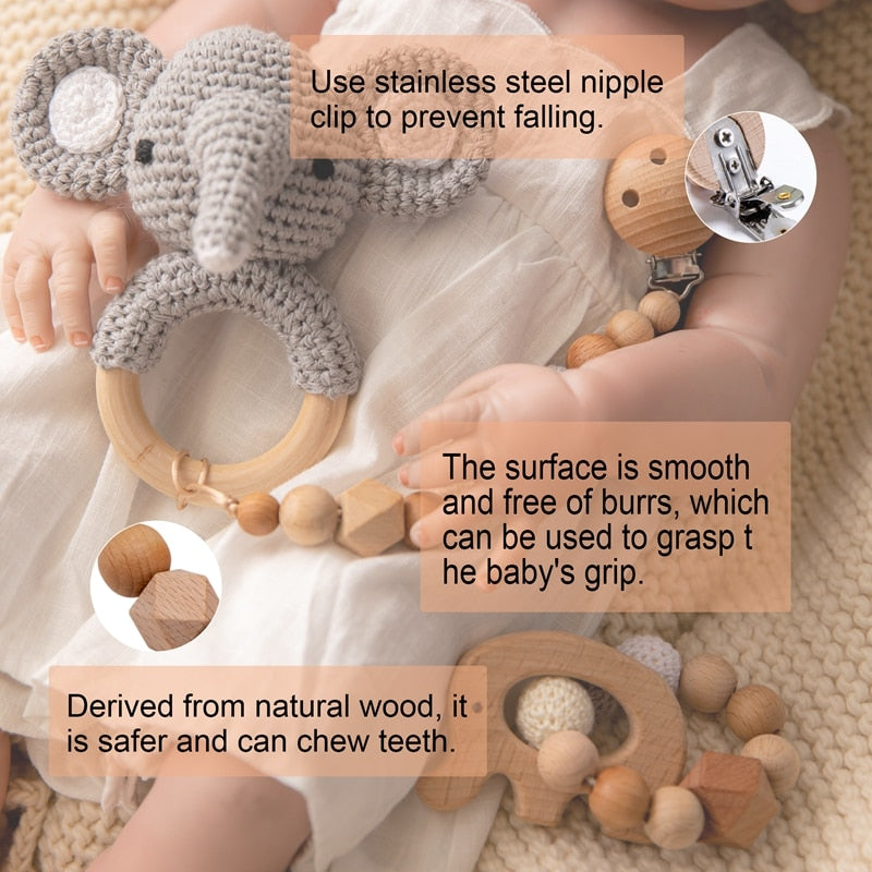 3-Piece Crochet Teether Set