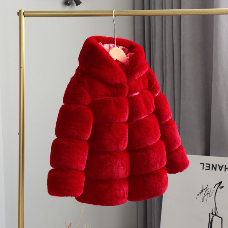 Girls Faux Fur Coat Size 2T-10