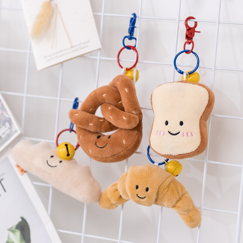 Soft Cartoon Plush Food-Pretzel, Croissant, Toast/ Bread, Egg Toy