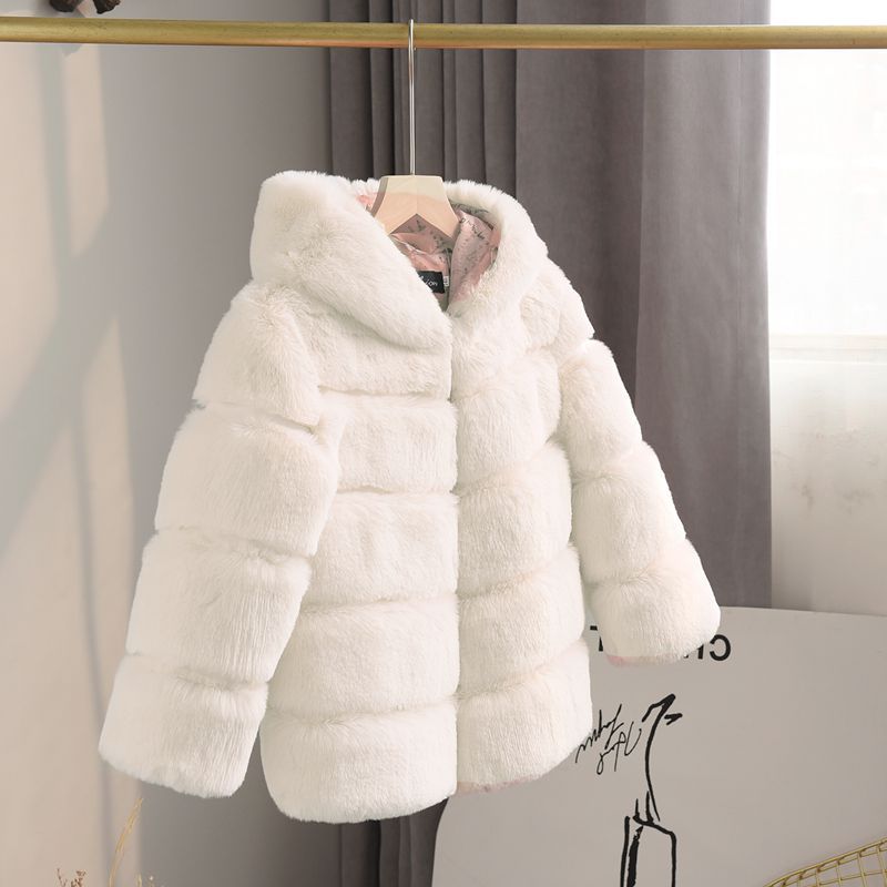Girls Faux Fur Coat Size 2T-10