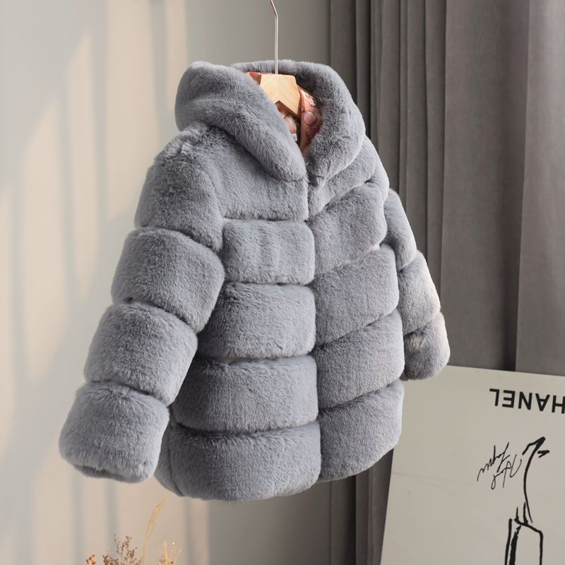 Girls Faux Fur Coat Size 2T-10