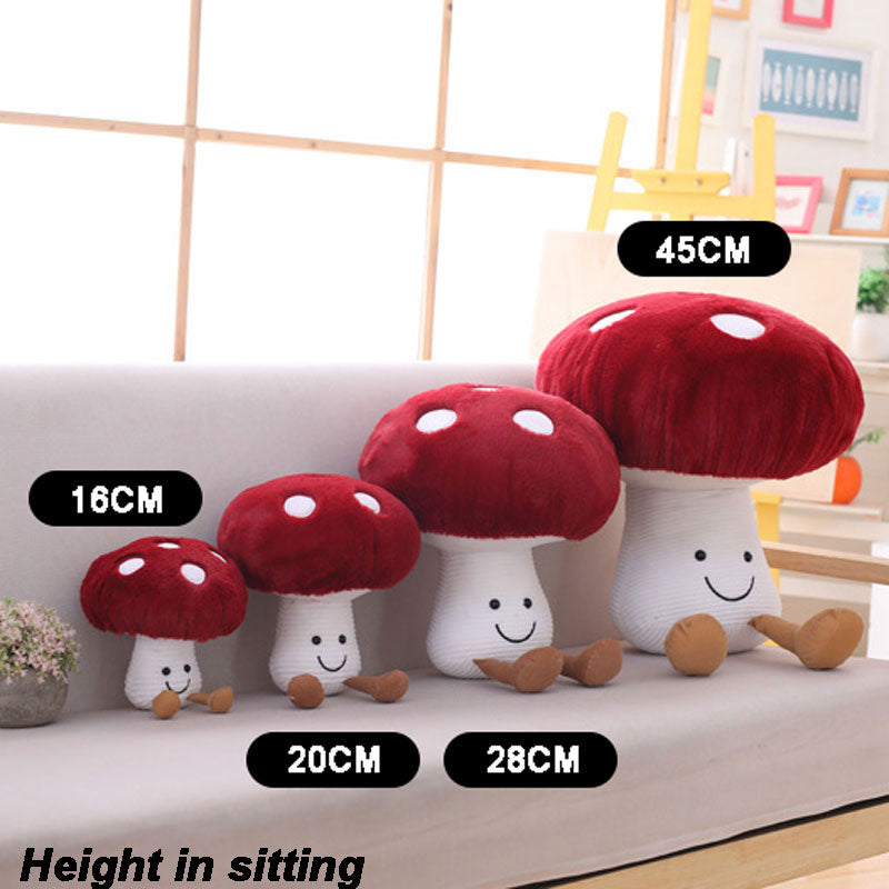 Adorable Plush Smiling Mushroom - Perfect for Cuddles and Playtime!