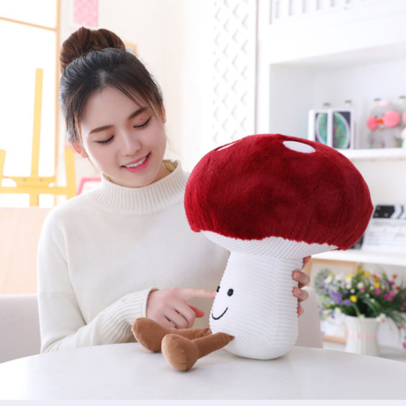 Adorable Plush Smiling Mushroom - Perfect for Cuddles and Playtime!