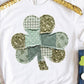 Retro Shamrock Sweatshirt, St Patricks Day Clover Shirt