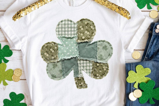 Retro Shamrock Sweatshirt, St Patricks Day Clover Shirt