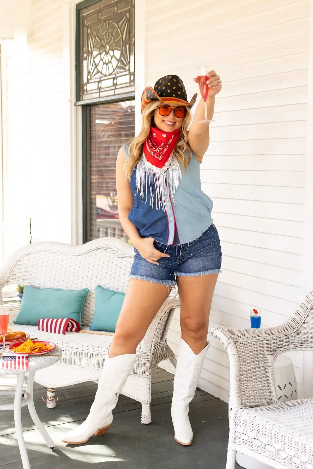 Howdy Partner Cotton Denim Button Up