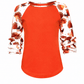 Turkey Thanksgiving Orange Ruffle Top
