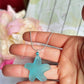 Caribbean Blue Starfish Sea Glass Pendant