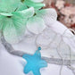 Caribbean Blue Starfish Sea Glass Pendant