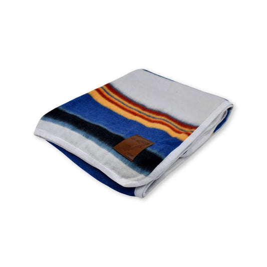 Luxury Alpaca Striped Bedspread Bound Edges Blanket Throw