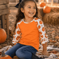 Girls Pumpkin Ruffle Top