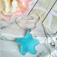 Caribbean Blue Starfish Sea Glass Pendant