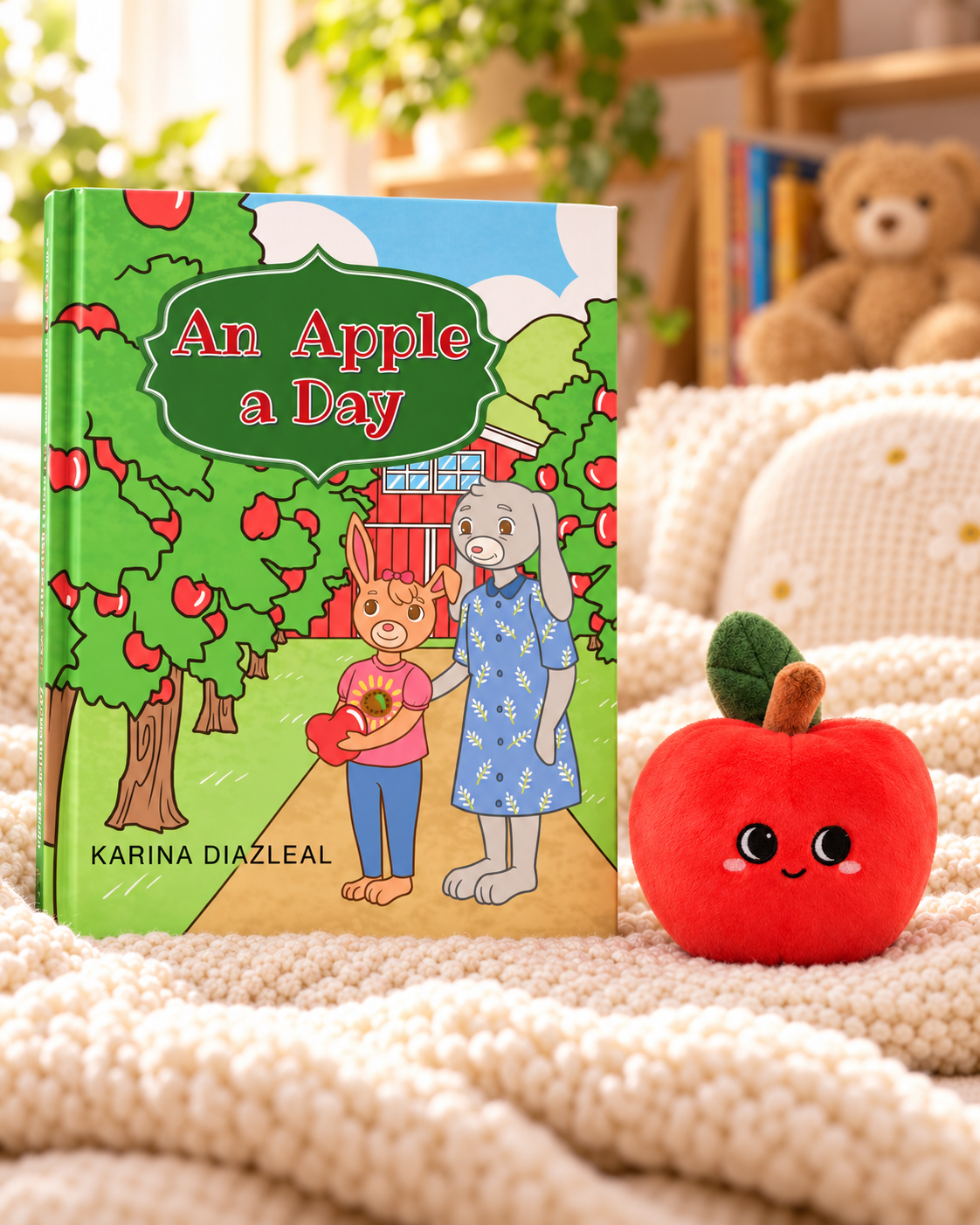 An Apple a Day Plush Apple – Storytime Companion