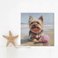 Beach Dogs Coastal Canvas Wall Art, Yorkie