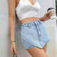 Stylish High-Waisted Denim Culottes