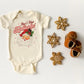 Christmas Don't Stop Believin' Santa Natural Baby Bodysuit