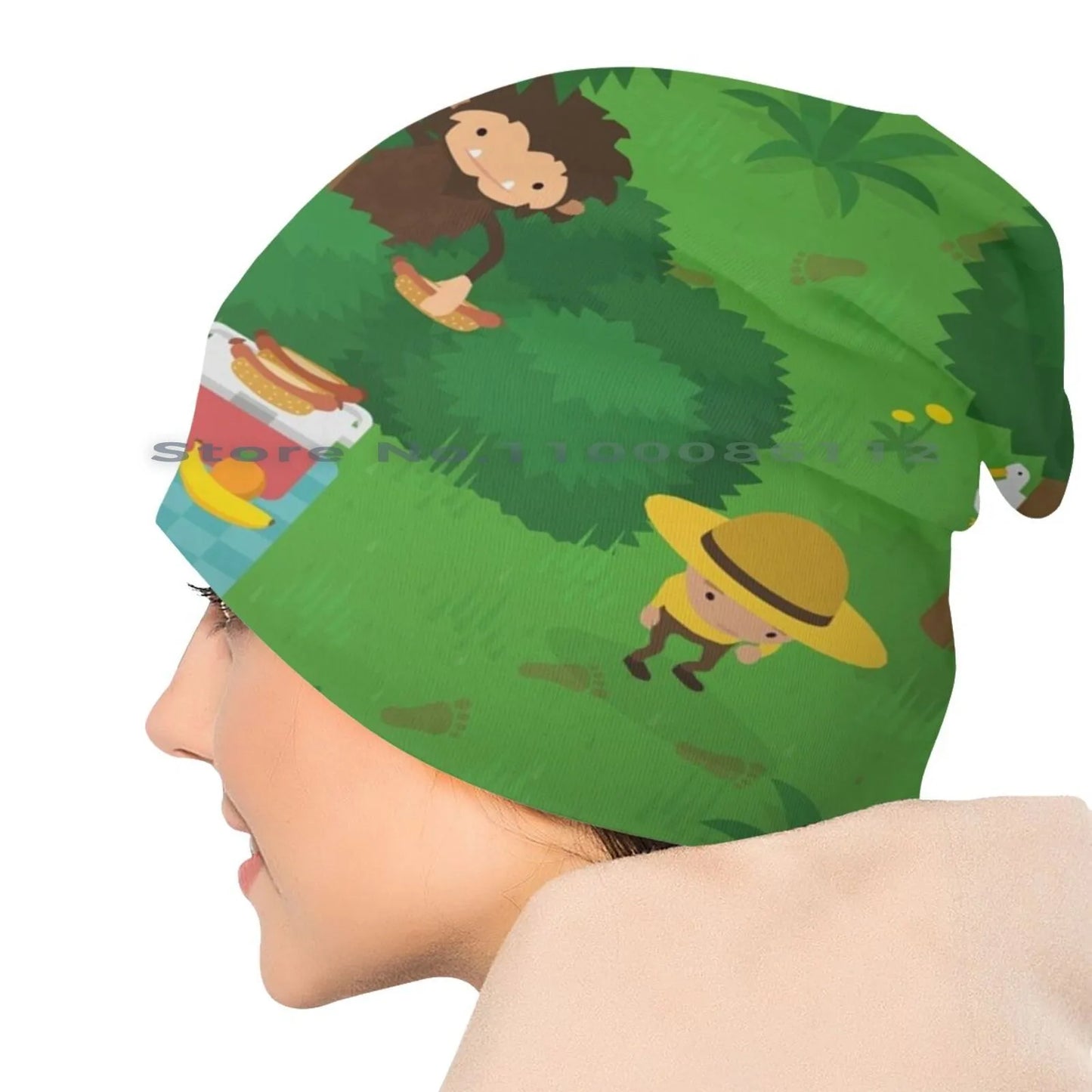 Sneaky Sasquatch Picnic Beanie and Bucket Hat