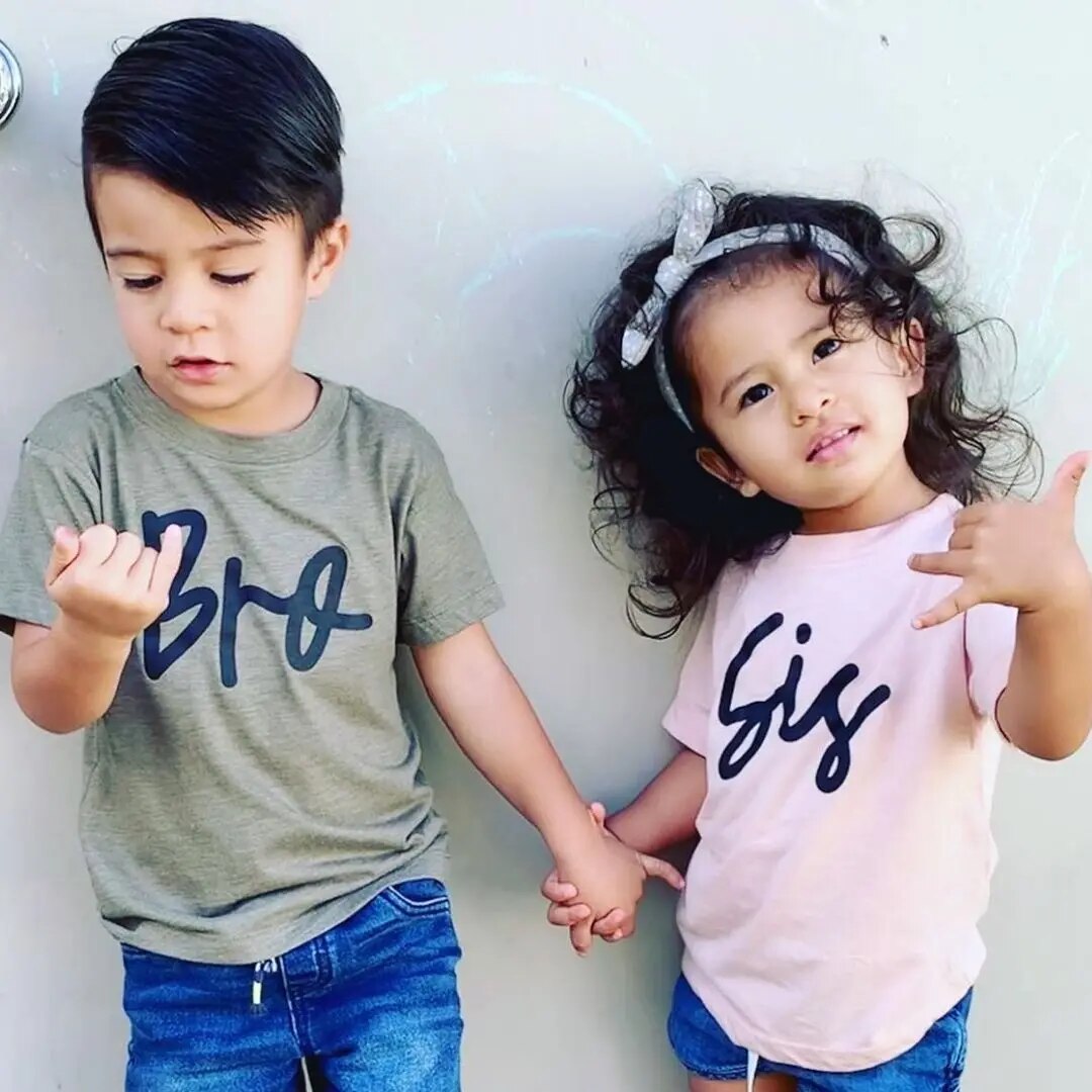 Bro and Sis Kids Matching T-Shirt