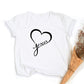 Jesus Heart Print Women's T-shirt