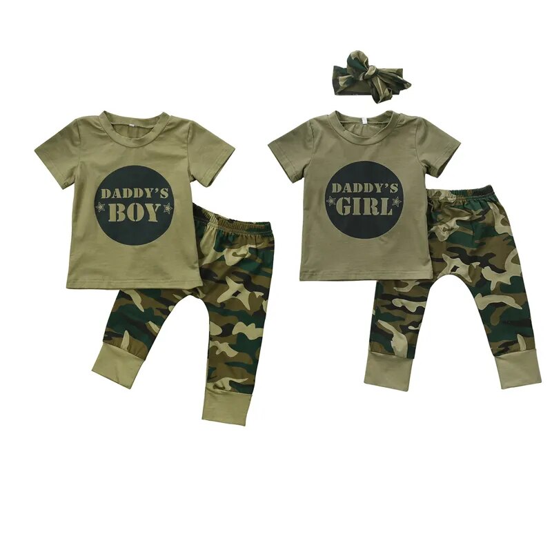 Infant/Baby Daddy's Girl/Boy Camo Outfit