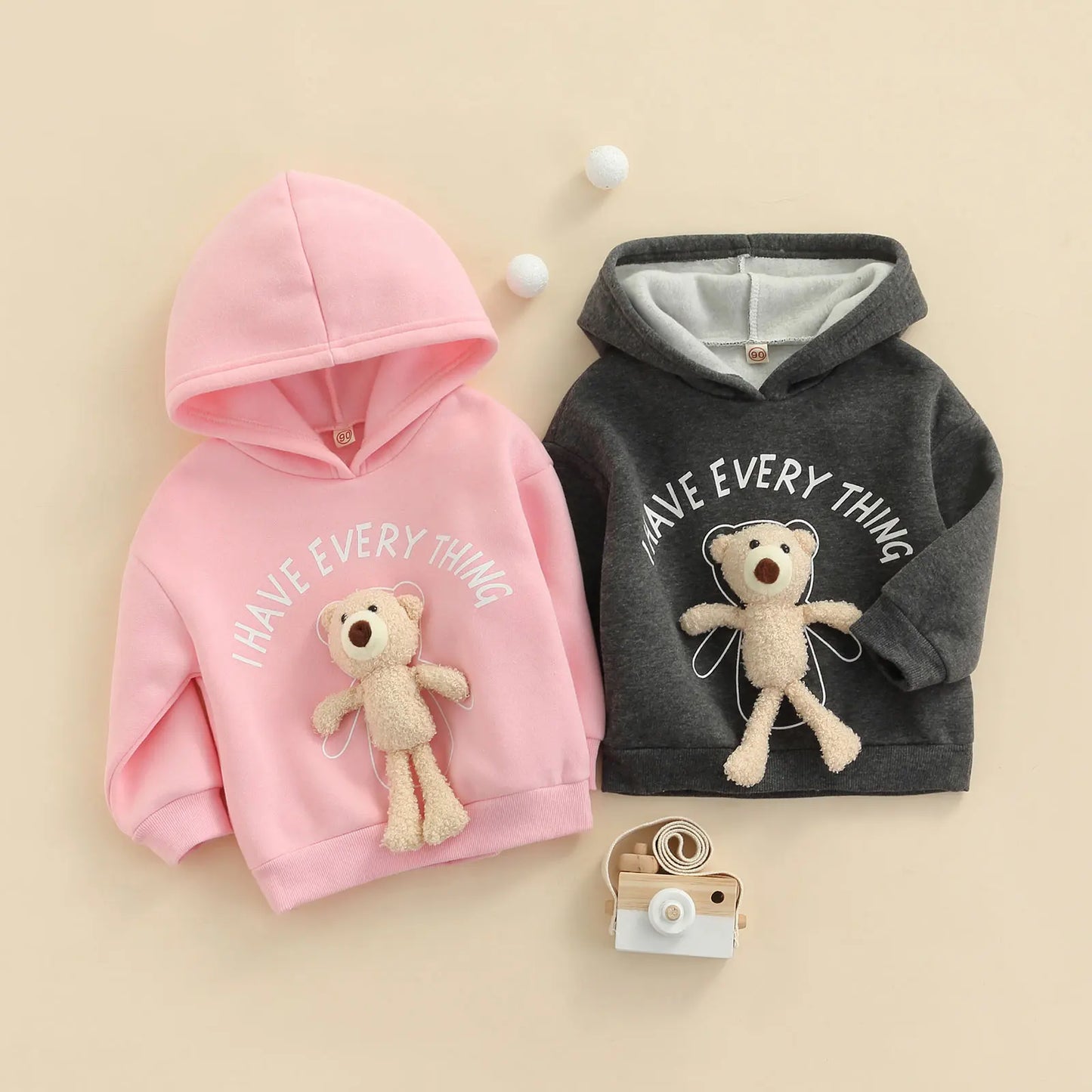 I Have Everything! Kids Plush Bear Hoodie