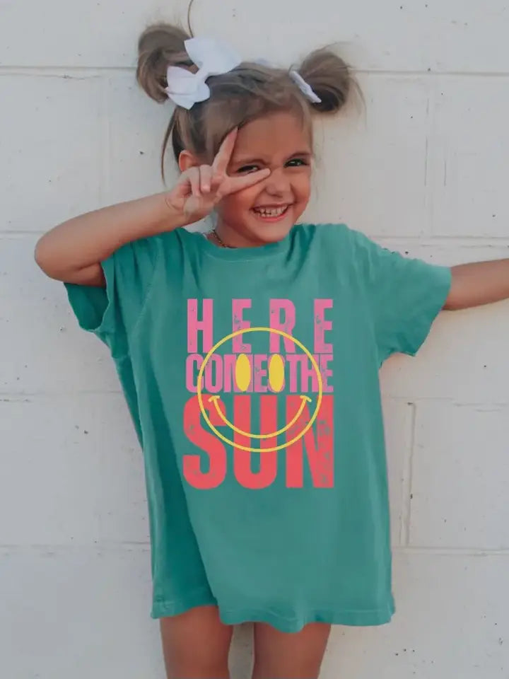 Youth Kids Here Comes the Sun Graphic Tee