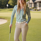 Huntress Houndstooth Women’s Quarter-Zip Golf & Sun Shirt