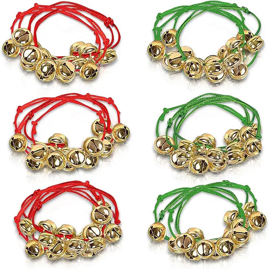 Christmas Jingle Bell Adjustable Bracelet Stocking Stuffer (Case of 12)