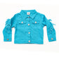 Kids Blue Fringe Denim Jackets