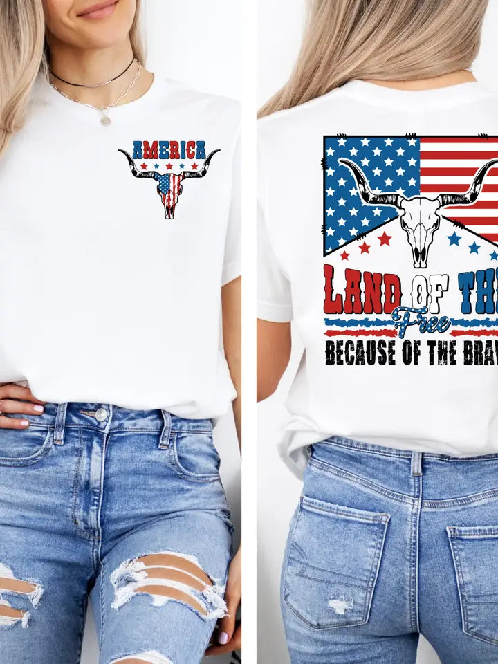 Land of the Free Patriotic Tee